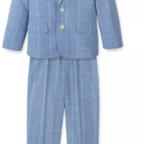 Nautica 4-pc little boys. Blue Windowpane suit set - Picture 1 of 5